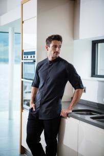 Mandarinskjorta - ärm med rullflik