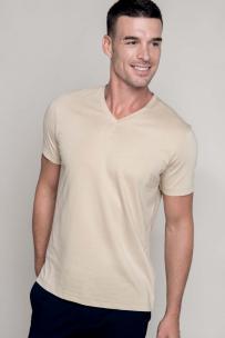 Kortärmad t-shirt med v-ringning - herr