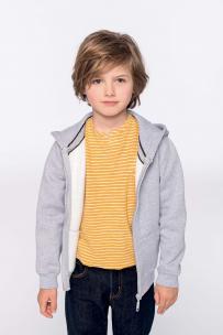 Luvtröja med  draglås i full längd - barn