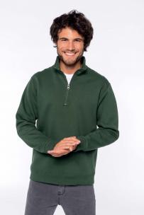 Sweatshirt med dragkedja i nacken