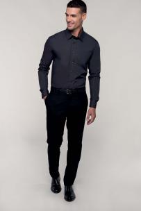 Lättskött långärmad poplinskjorta - herr