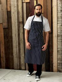 Klassiskt randigt haklappsförkläde