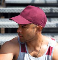 Boston - tryckvänlig keps med fem paneler i halvsyntet