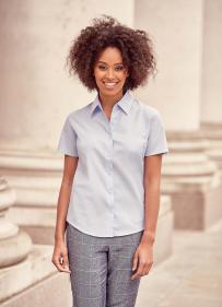 Lättskött kortärmad oxford skjorta - dam