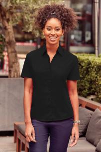 Ss - poplinskjorta i halvsyntet - dam