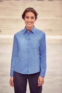 Ls - lättskött poplinskjorta i ren bomull - dam