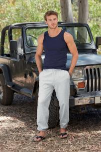 Klassiska joggingbyxor med elastiska benslut (64-026)