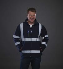 Softshelljacka med hög synlighet