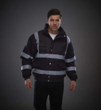 Klassisk bomberjacka med hög synlighet